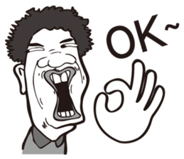 0.5mm Funny Expression sticker #4867552