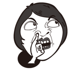 0.5mm Funny Expression sticker #4867570