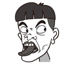 0.5mm Funny Expression sticker #4867573