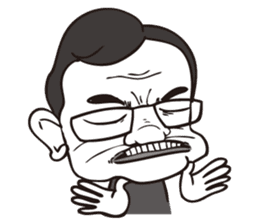 0.5mm Funny Expression sticker #4867581