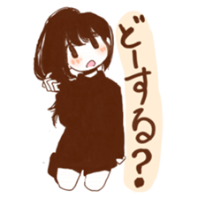 Ponytail girl sticker #4867945