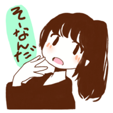 Ponytail girl sticker #4867950