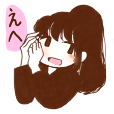 Ponytail girl sticker #4867952