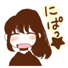 Ponytail girl sticker #4867968