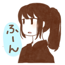 Ponytail girl sticker #4867976