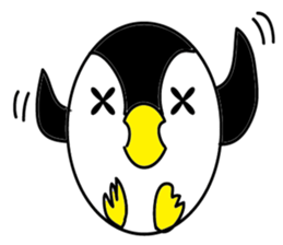 Egg-shaped penguin sticker #4869425