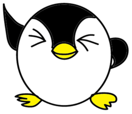 Egg-shaped penguin sticker #4869428