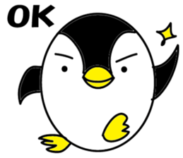 Egg-shaped penguin sticker #4869430