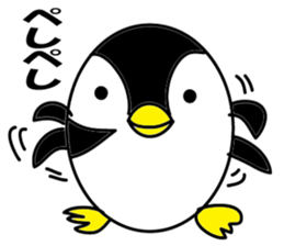 Egg-shaped penguin sticker #4869432