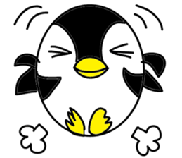 Egg-shaped penguin sticker #4869441