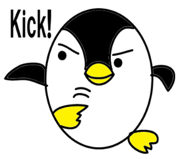 Egg-shaped penguin sticker #4869454