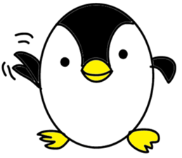 Egg-shaped penguin sticker #4869463