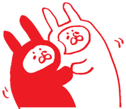 The rabbit which is a good friend sticker #4869642