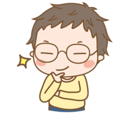 Eyeglasses Boy sticker #4869752