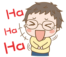 Eyeglasses Boy sticker #4869753