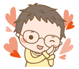 Eyeglasses Boy sticker #4869768