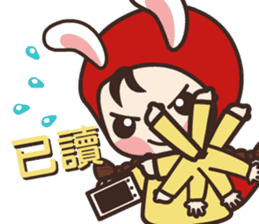 redhood bunny2 sticker #4870264