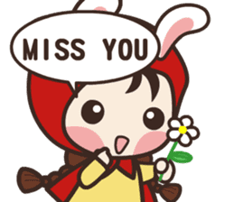 redhood bunny2 sticker #4870269