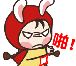 redhood bunny2 sticker #4870279