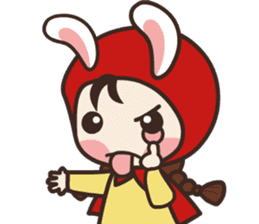 redhood bunny2 sticker #4870282