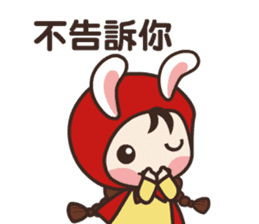 redhood bunny2 sticker #4870286