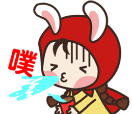 redhood bunny2 sticker #4870291