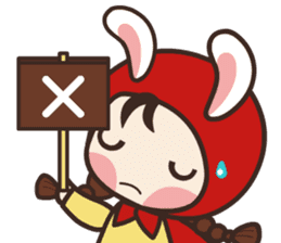 redhood bunny2 sticker #4870294