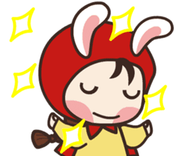 redhood bunny2 sticker #4870295