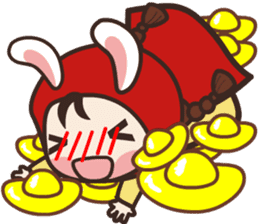 redhood bunny2 sticker #4870300