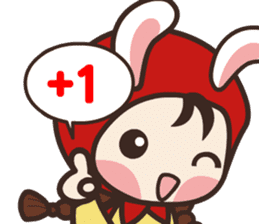redhood bunny2 sticker #4870301