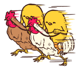 Life of chicken and chicks2 sticker #4873535