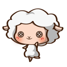 Button Sheep sticker #4873664
