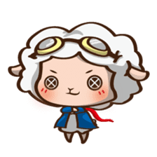Button Sheep sticker #4873673