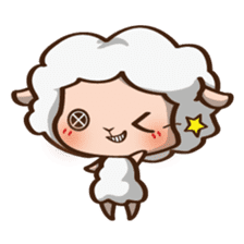 Button Sheep sticker #4873680