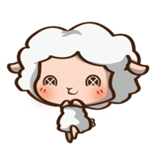 Button Sheep sticker #4873681