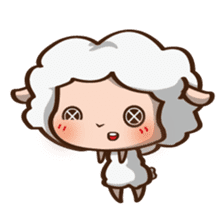 Button Sheep sticker #4873683