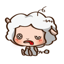 Button Sheep sticker #4873687