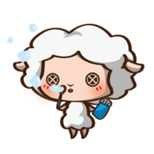 Button Sheep sticker #4873690