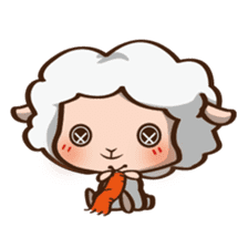 Button Sheep sticker #4873692