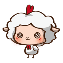 Button Sheep sticker #4873693