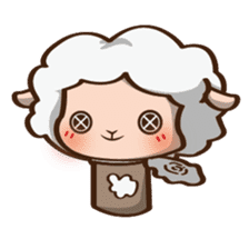 Button Sheep sticker #4873694