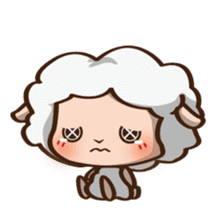 Button Sheep sticker #4873695