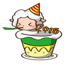 Button Sheep sticker #4873701