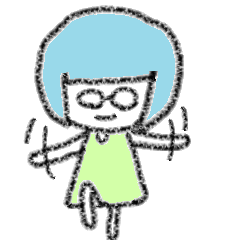 Bobbed hair Glasses Girl