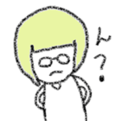 Bobbed hair Glasses Girl sticker #4874809