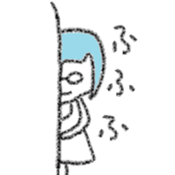 Bobbed hair Glasses Girl sticker #4874810