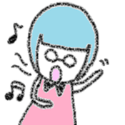 Bobbed hair Glasses Girl sticker #4874828