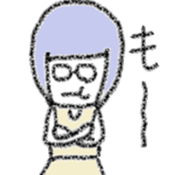 Bobbed hair Glasses Girl sticker #4874839