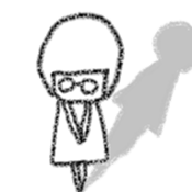 Bobbed hair Glasses Girl sticker #4874841