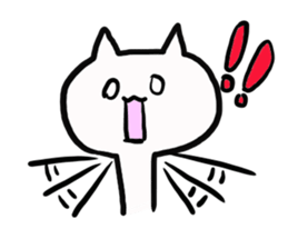 White cat!! sticker #4874888